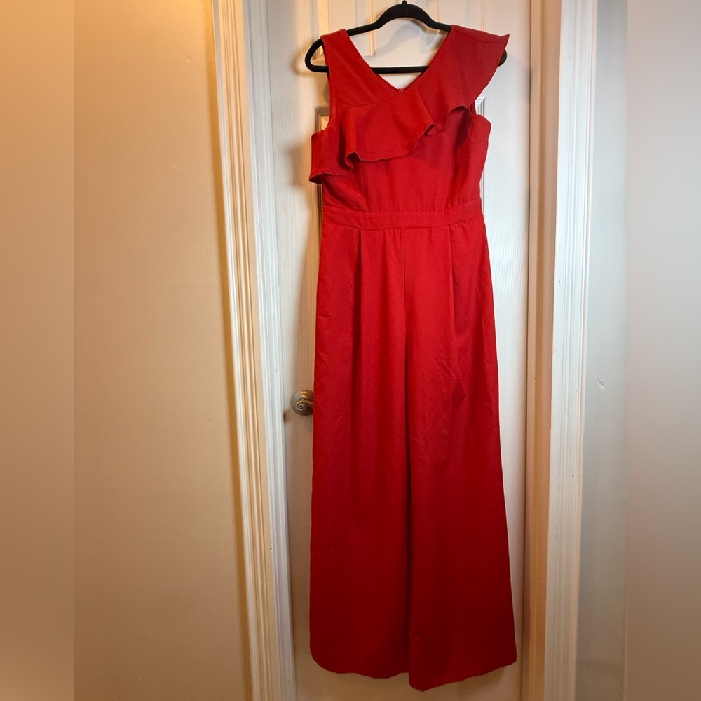 Chic Red Miami Jumpsuit #resort-wear #cruise #bachelorette party #FESTIVE